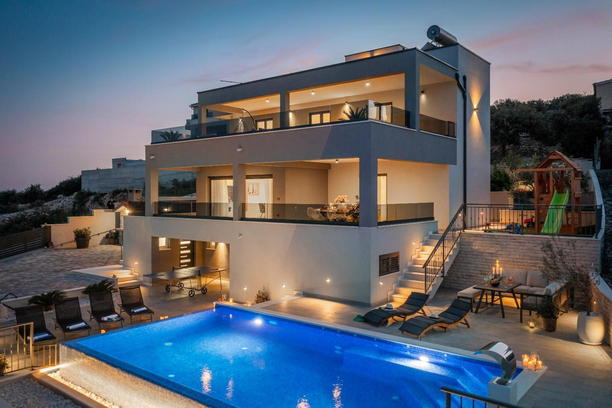 Private Seaside Villa Porat In Ostricka Luka, Kanica, Rogoznica With Pool Zaglavice Dış mekan fotoğraf